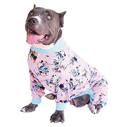Zahn & Honey Hunde-Pyjama/Hunde-Pyjama/Hundepyjama/Hundepullover, mit Blumenmuster, Größe L, XXL Cover