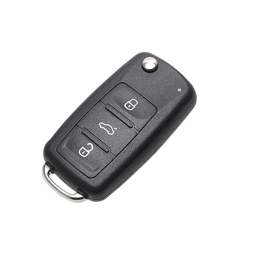 car passion Carcasa para llave con mando a distancia, carcasa de repuesto de 3 botones, compatible con Volkswagen Golf, Passat, Polo, Tuareg, Seat, Altea, Ibiza, Leon y Toledo