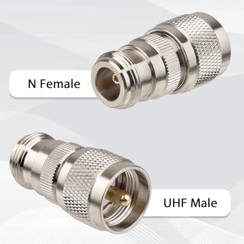 Adaptador Conector N Hembra a PL259 UHF Macho 2 Pcs miniatura 2