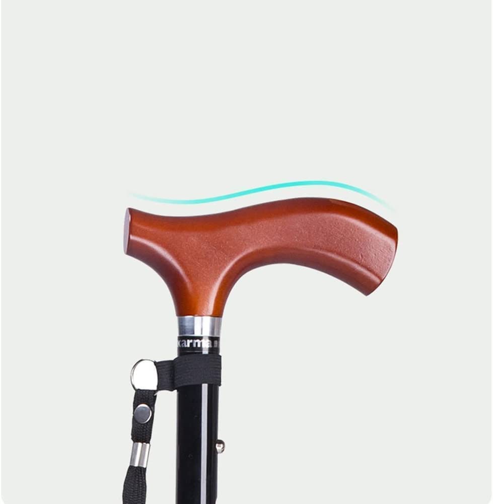 Seguridad Muletas Muletas avanzadas Bastones de Aluminio Bastones para Caminar de Altura Ajustable Correa Plegable Muñequera Muleta Bastón para Caminar de Viaje Cómodo