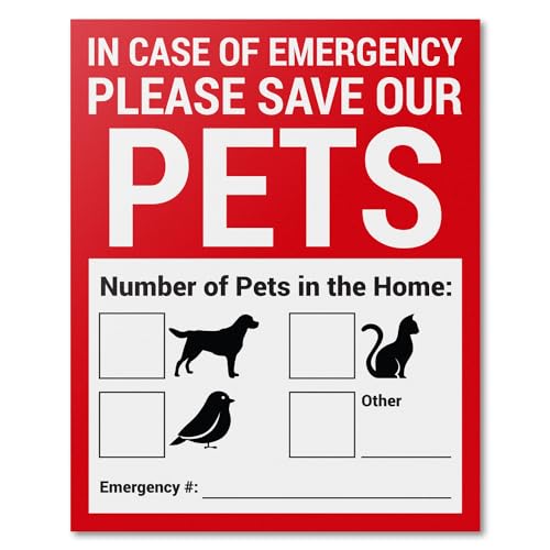 Étiquettes Please Save Our Pets pour fenêtre et porte | Rouleau de 300 stickers