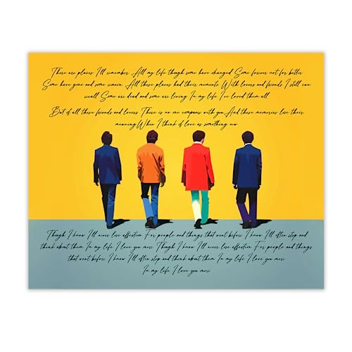 In My Life The Beatles Iconic Song Lyric Wall Art Poster For Music Room, Home