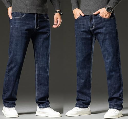 Kolongvangie Men's Jeans Pants Washed Straight Fit Work Casual Daily Jeans with Pockets Sizes 28-464