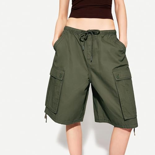 Short en jean avec poche cargo et cordon de serrage ajustable - 2