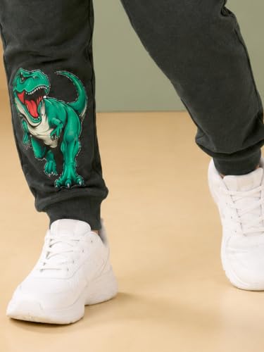 Image of KiddoPanti Boys Solid Fleece Track Pants | Cotton Poly Fleece Fabric | Ankle Length Bottom Rib | 2 Front Patch Pocket | Elastic Waist & Drawcord | Jogger Track Pants for Boys