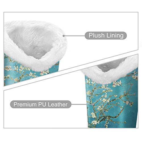 Fintie Plush Lined Eyeglasses Holder With Magnetic Base- Premium Vegan Leather Glasses Stand Case, Blossom #TOP2