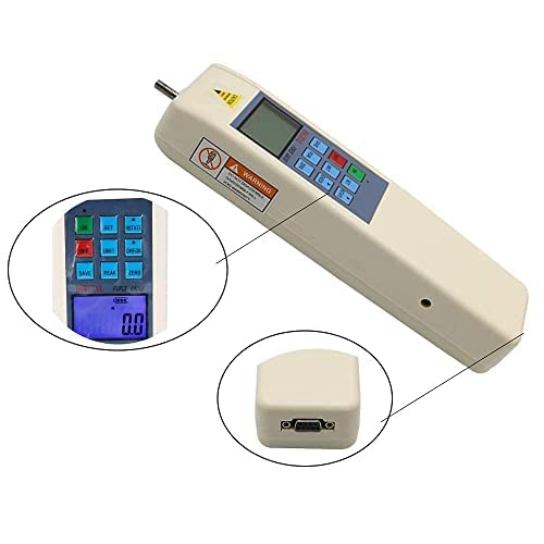 Force Gauge Meter Push Pull Tester Dynamometer with Inner Sensor Peak Load Value 200N/20kg/44 lbs
