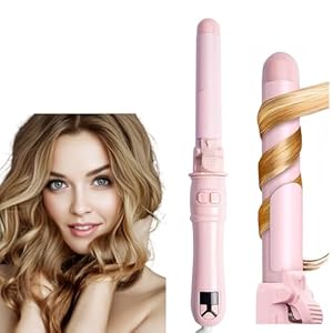 Automatic Curling Wand 28mm/1.1 inch Rotating Curling Iron with LED Display Fast Heating Wand for Short Long Hair Professional Hair Waver Hair Styling Irons for Home & Travel