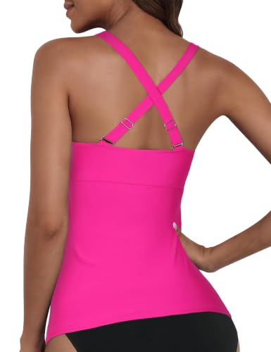 9 Best Tankini with Underwire and Tummy Control: Top Picks for a Flattering Beach Look (2026)! 5 Mycoco Womens Underwire Swim Top Only V Neck Push Up Tankini Top with Underwire Bra Support Hot Pink