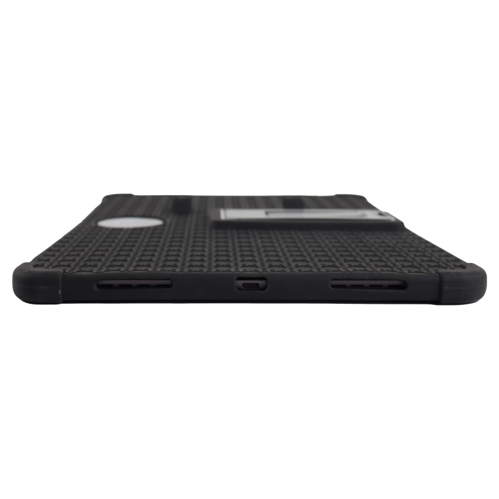 4 Cornors - Funda de silicona a prueba de golpes compatible con tablet Fro TCL NxtPaper 11 Plus 11.5 (9469x) con soporte plegable, protección completa (TCL NxtPaper 11 Plus 11.5 (9469x) negro)