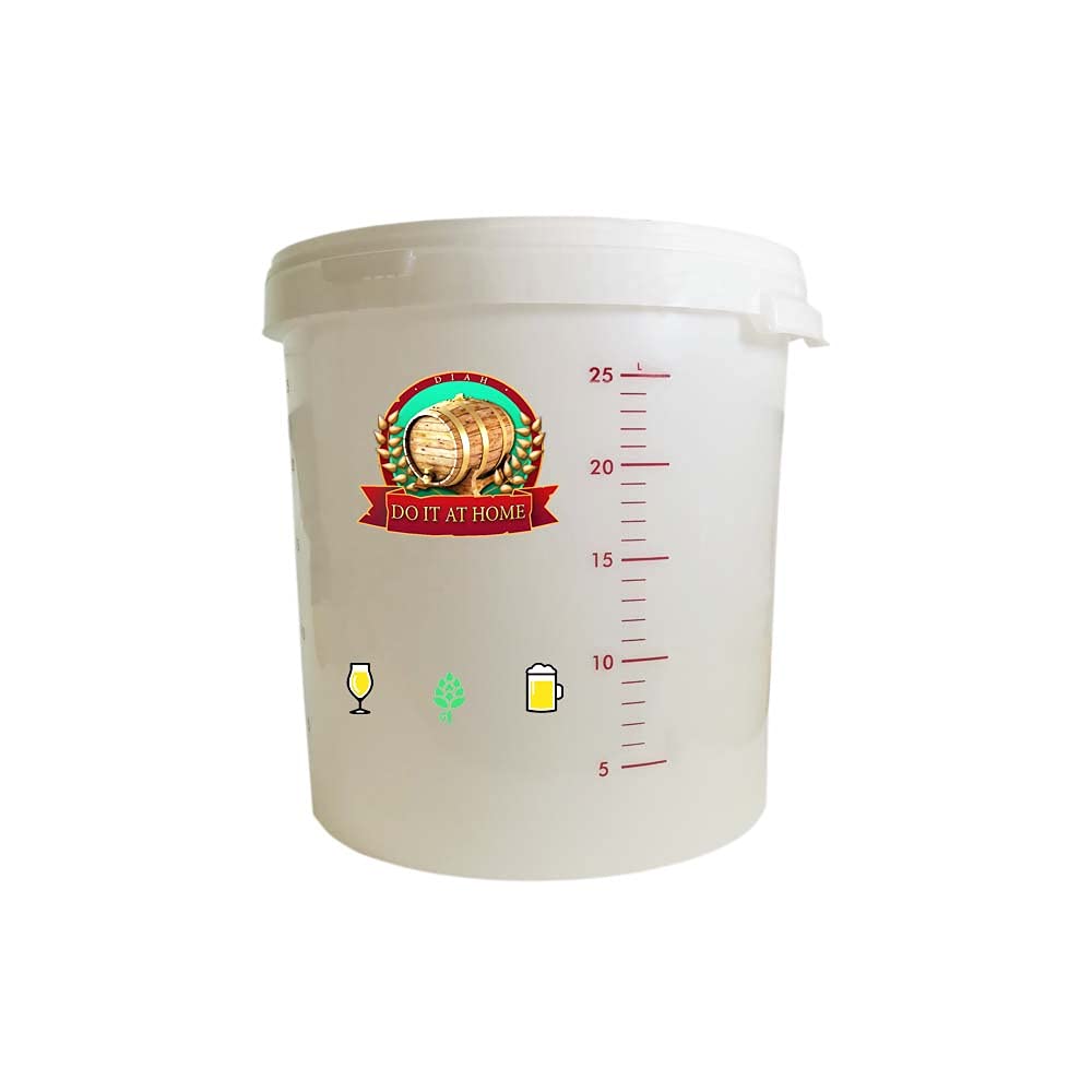 DIAH DO IT AT HOME 30L Fermentation Bucket Set with Lid & Bung - Complete Homebrew Fermenter Kit with Graduation Scale - BPA-Free Food Grade Plastic for DIY Wine, Beer, Cider