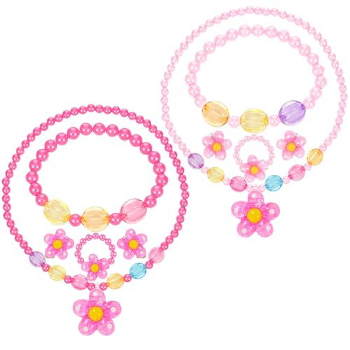 Aeaocvo Kinderschmuck 2 Sets Rosa Kleinkind Schmuck, Prinzessin...