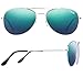 Nectar Classic Metal Aviator Sunglasses w/ Polarized Lenses & UV Protection (Silver...