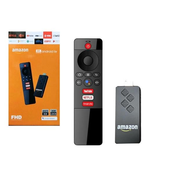 TV Stick Android 8K 8GB RAM 128GB ROM Mando Control Voz HDMI Streaming Ultra HD