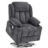 Sfxingyou Power Lift Recliner Chair for Elderly with Massage and Heat, Recliner Chairs for Adults, Upgraded Fabric Reclining Sofa Chair with USB & Type-C Ports and Cup Holders, L1188(Grey)