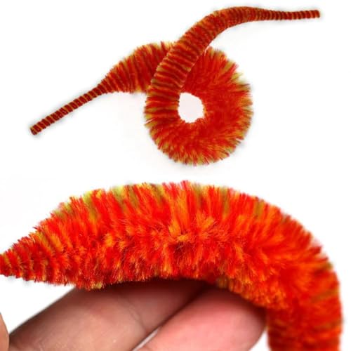 KSJEHW 12 Stücke Fuzzy Wurm Spielzeug,Magische Raupe,Magic Worm,Magische Wurm Spielzeug,Bunt Wurm Spielzeug,Twisty Zauberwurm,Wiggly Worm,Magic,Haustierspielzeug Für Kätzchentraining(6 Farben)