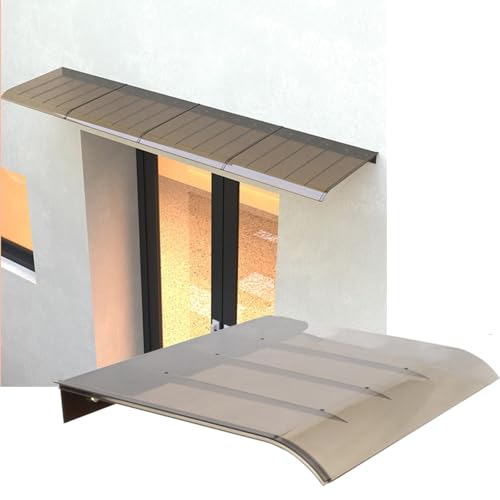 Auvent extérieur marron résistant aux intempéries pour façade - 2