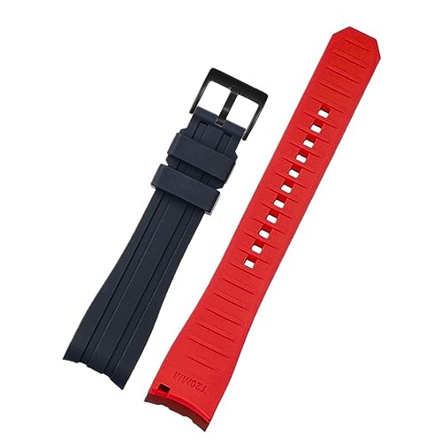 Bracelet montre silicone étanche à bout incurvé double couleur