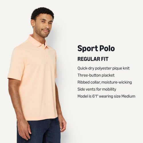 Image of Amazon Essentials Men's Regular-Fit Quick-Dry Short-Sleeve Golf Polo Shirt