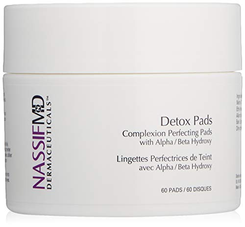 NassifMD Face Detox Pads - Glycolic Acid Pads - Anti Aging Face Pads to Reduce Wrinkles & Brighten Skin