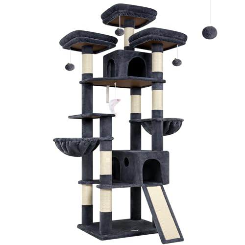 Globlazer Torre para Gatos 83'' Multi-Niveles Gris Oscuro miniatura 7