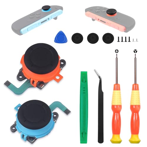 Semaiki 2 Pack 3D Analog Joystick für Switch 2 Joy-Con Controller, Reparatur Ersatz Links und Rechts Controller Analoger Thumbstick mit Reparaturwerkzeugen (2)