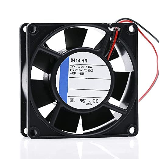 Ventilador de refrigeración 8025 de 24V y 5.8W para disipación térmica interna en equipos de 80x25mm