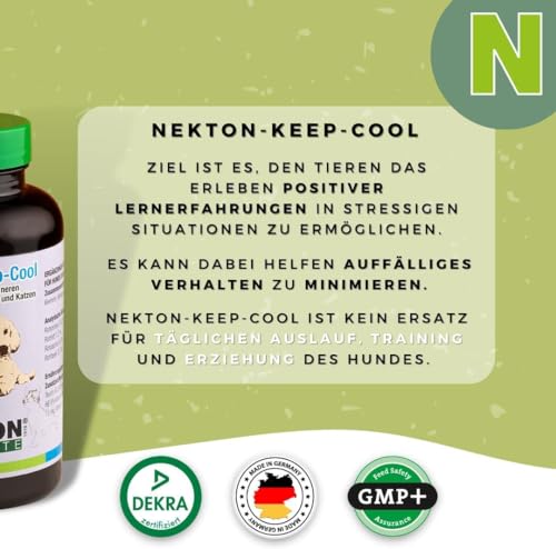 NEKTON-Keep-Cool | Vitaminpräparat auf natürlicher Basis für nervöse und ängstliche Hunde & Katzen | Made in Germany (100g)