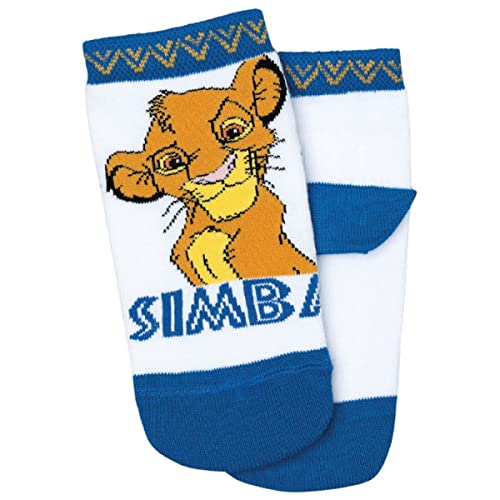 Disney Rey Leon, Meia Meninos, Branco/Azul, 4