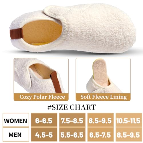 Image of Ibeauti Women Mens House Slippers Lightweight Comfy Barefoot Slipper Socks Rubber Sole House Shoes for Indoor /Outdoor Bedroom Travel