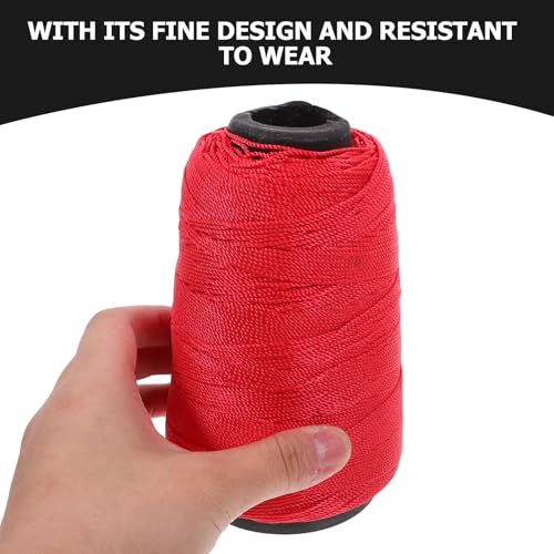 Línea de cuerda de nylon retorcido para albañilería y construcción, resistente cuerda de nylon roja 2 rollos (50 piezas), hilo para construcción y jardinería miniatura 4