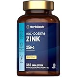 Zink Tabletten Hochdosiert | 365 Vegane Tabletten - Bis Zu 1 Jahr Vorrat | Zinc Supplement | für...