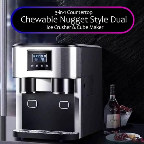 8L Automatic Ice Maker & Water Dispenser, Touch Control Countertop Machine, 18Kg/24h Bullet Ice Production, Fast Cooling for Home & Kitchen Use