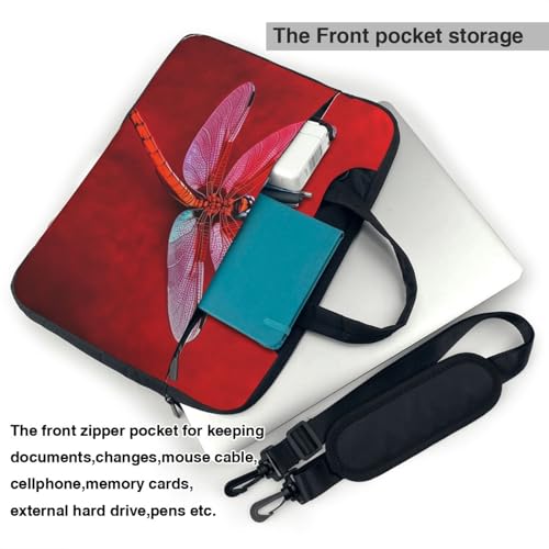Bolsa Tote para Laptop con diseño de libélula negra miniatura 5