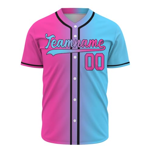 Custom Baseball Jersey Personalized Text&Logo Softball Uniforms Button Down Sports Uniform for Men Women Kids miniatura 2