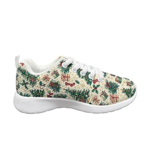 Christmas Running Shoes for Kids Boys Girls Breathable Tennis Shoes Lightweight Fashion Sneakers for Walking Running Athletic Sports for Little Kid US11.5-13/Big Kids US1-32