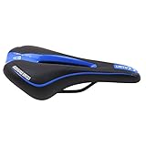 VINQLIQ® Professional Bike Saddle Bicycle Comfort Seat Cushion Pad Shockproof Ergonomic Design for Cycling, Mountain Bike, MTB, Road Bike, BMX, Folding Bike (Black and Blue)