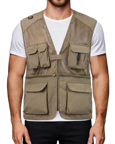 Harbrosrce Chalecos Exteriores para Hombre Pesca...