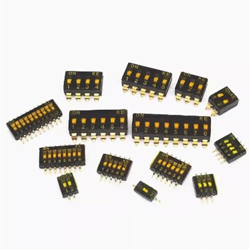 Interrupteur à glissière 6P noir miniature pour codage précis de PCB
