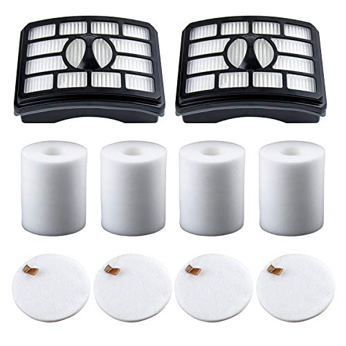 Funmit Vacuum Filter Replacement for Shark Rotator Pro Lift-Away NV500, NV501, NV502, NV503, NV505, NV510, NV520, NV552, UV560, Part # XFF500 & XHF500 (2 Post Filters + 4 Foam & Felt Filters)