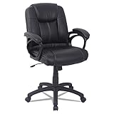 Alera Alera CC Series Executive Mid-Back Leather Chair, Black