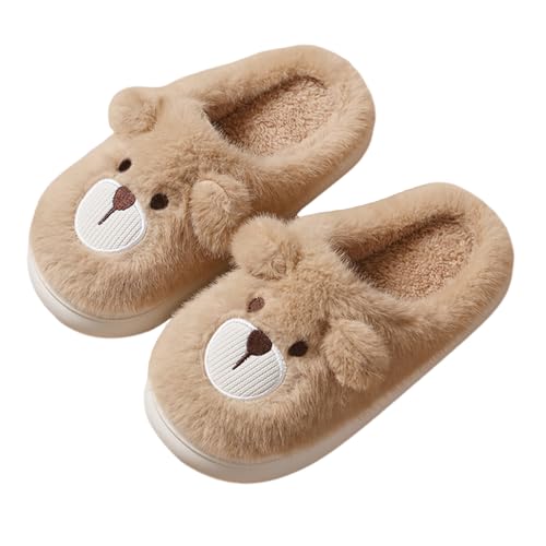 EAYORTOU Kids Slippers, Animal Winter Slipper for Girls Boys with Cow Bunny Bear Dinosaur Panda Frog Sheep Rabbit, Toddler Fuzzy Cute Fluffy House Shoes, Plush Cartoon Bedroom Slides, Kawaii Soft Cozy
