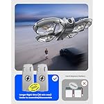 Drone with Camera - RC Quadcopter for Kids & Adults Beginners, with One Key Takeoff/Landing, Altitude Hold, Headless Mode, 3D Flip & Trajectory Flight, 3-Speed Mode, 2 Rechargeable Batteries & Carrying Case, Gray - Image 5