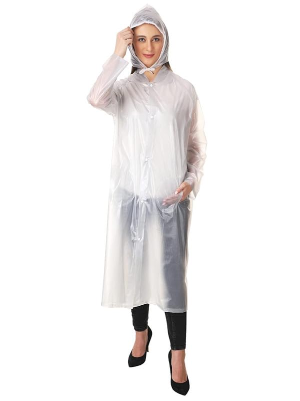 kolva Fancy White Women's Raincoat with Cap-picture-10