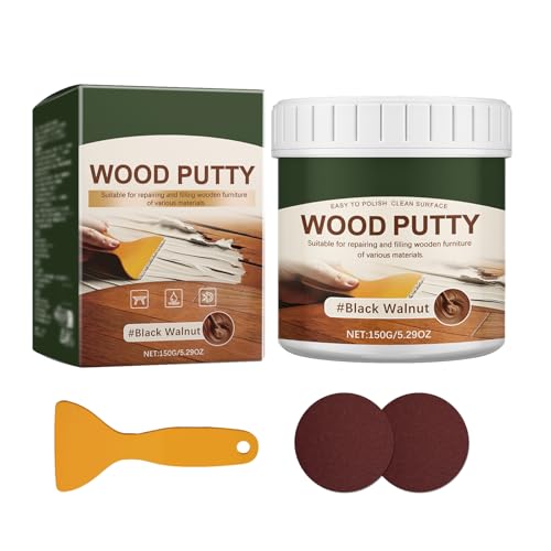 Masilla para Madera Reparadora,Rellena Grietas y Agujeros,Lijado y Pintado Fácil,Ideal para Interior y Exterior.