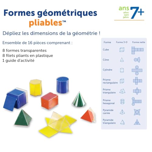 Formes géométriques pliables 16 solides 3D jouet éducatif STEM Learning Resources - 6