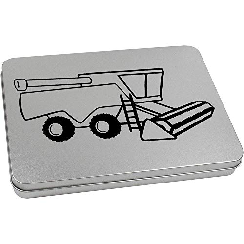 Azeeda 220mm 'Combine Harvester' Metal Hinged Tin/Storage Box (TT00126708)