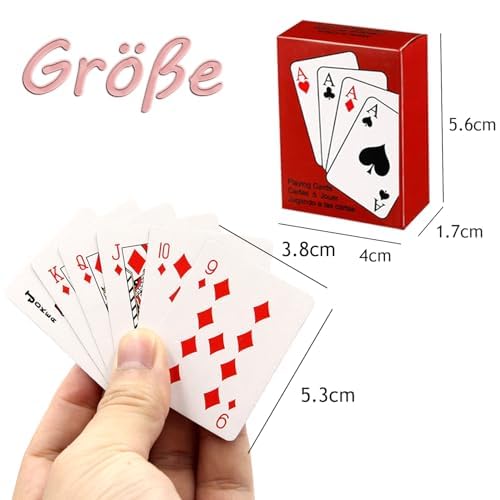 5 Barajas de Cartas Miniatura para Poker miniatura 2