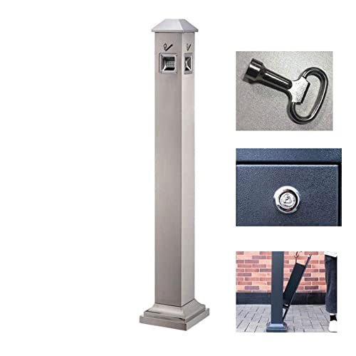 Cendrier sur pied en acier inoxydable au design elegant et durable pour espaces exterieurs