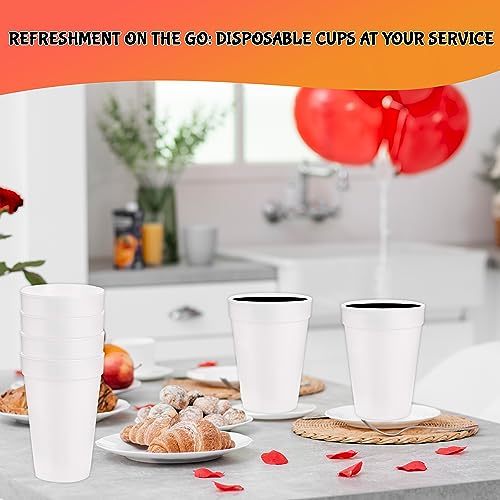 Concession Essentials CE-FOAM CUPS 16-100CT 16Oz Disposable White Foam Cups thumb #4
